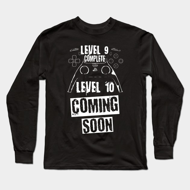 Level 9 Complete, white theme Long Sleeve T-Shirt by Nana On Here